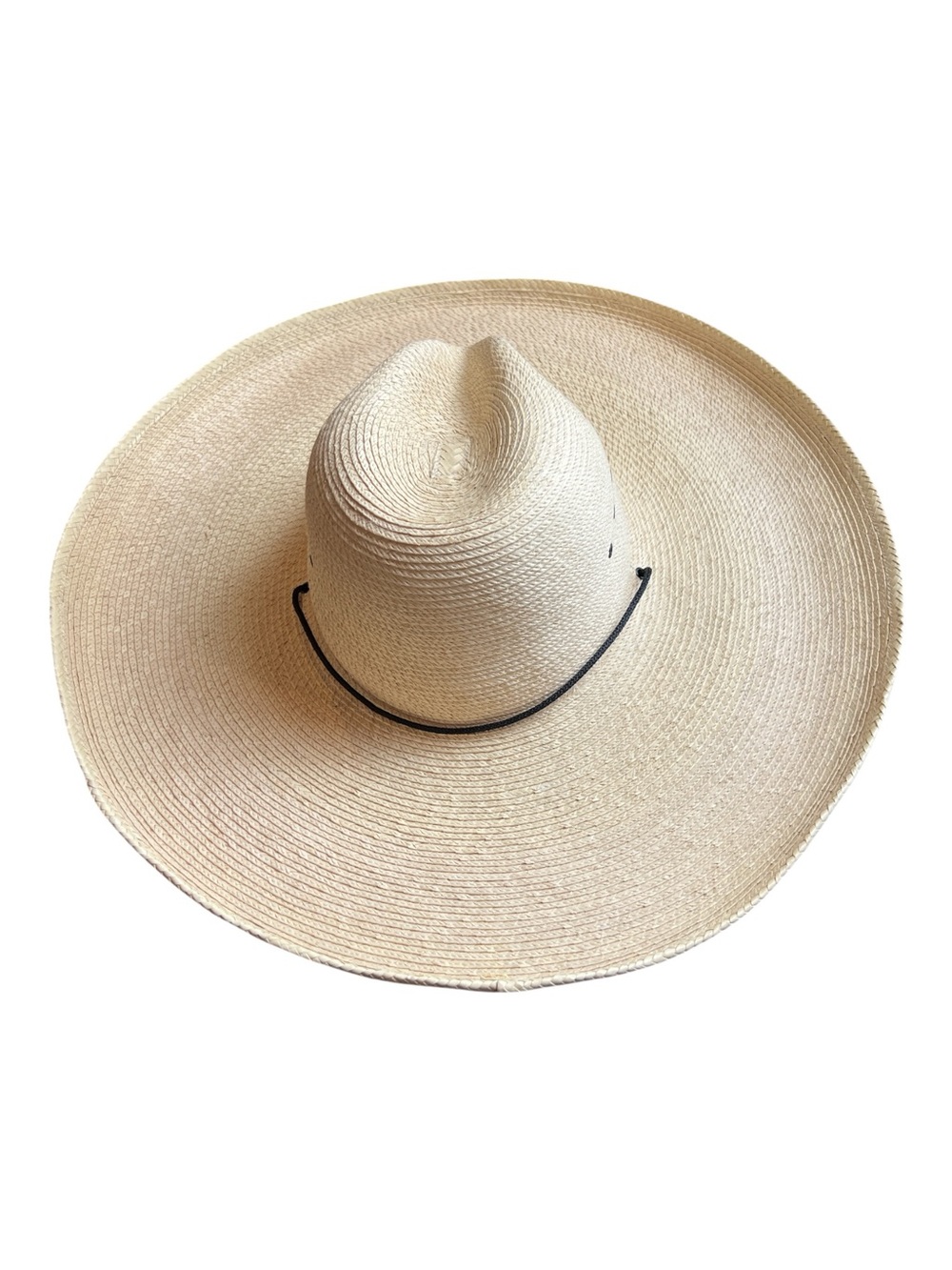 SunBody Guatemalan Palm Leaf Straw Hat, wide, su brim adjustable chin cord New